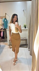 Blusa Feminina com Detalhes Rendados