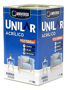 Tinta Acrilica Anti Mofo Unilar 18l Acabamento Fosco Cor Branco/gelo