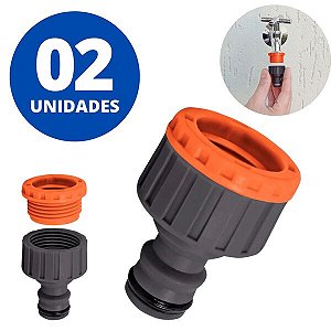 Bico Para Torneira Engate Rápido Com Conexão Para Torneira De 3/4" + Redução Para 1/2" | Tramontina | Kit 02 Un