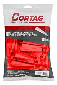 Cortag - 100 Cunhas Niveladoras Slim Para Piso Porcelanato