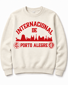 MOLETOM CARECA - INTERNACIONAL DE PORTO ALEGRE - OFFWHITE