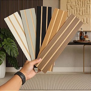 Placas Ripadas Painel Laminado Revestimento 45x11cm Decoração Sala Casa Envio Imediato