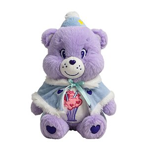 URSINHOS CARINHOSOS 30 CM ROXO COM CAPA MINISO