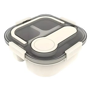 MARMITA bento BOX COM ALÇA  POTE E DIVISÓRIAS 1200ML MINISO