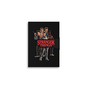 CADERNO A5 COM MARCADOR DE PÁGINA STRANGER THINGS MINISO
