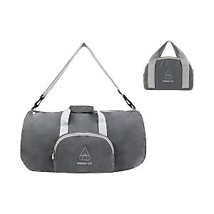 BOLSA DE VIAGEM DOBRÁVEL - SÉRIE MINISO GO (CINZA ESCURO)