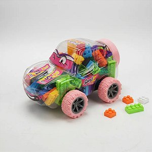 BLOCOS DE CONSTRUCAO CARROS ESPORTIVO  ROSA