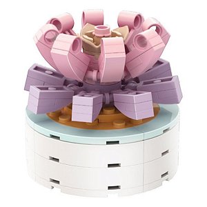 BLOCOS DE MONTAR DE PLANTAS SUCULENTAS FLORES MINISO