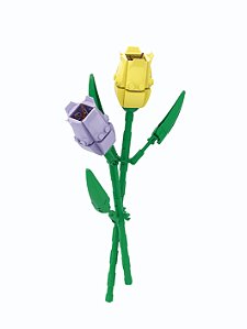 BRINQUEDO BLOCOS DE MONTAR FLORES TULIPAS MINISO TOYS