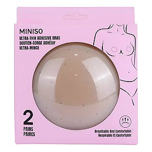 Protetor De Mamilo Adesivo Ultrafino Miniso 2 Pares Silicone