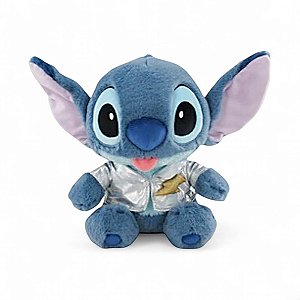 Stitch Pelúcia Fofa Disney Com Jaqueta Metálica Miniso
