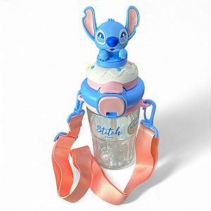 Garrafa Infantil Stitch Disney Fofa BPA FREE Original Miniso