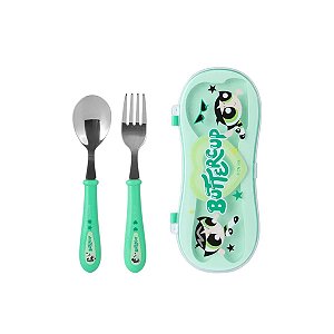 Kit Talheres Com Estojo Meninas Superpoderosas Miniso