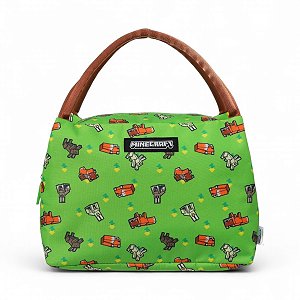 Bolsa Térmica Infantil Minecraft Gamer Original Miniso