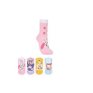 Meia Fofinha Colorida Personagens Sanrio Miniso Original