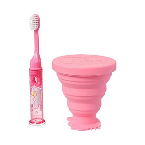 Kit Escova de Dente + Copo Hello Kitty Sanrio Miniso