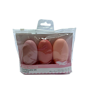Kit 3 Frascos De Viagem Cosméticos Pratico Resistente Miniso