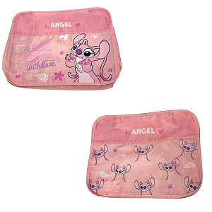 Bolsa Organizadora De Viagem Disney Angel 2 Peças Miniso