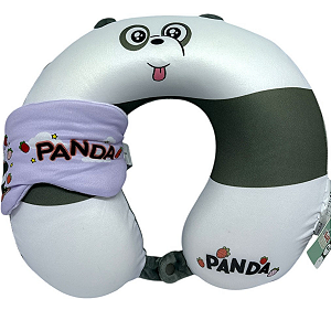 Travesseiro de Pescoço com máscara We Are Bears Panda Miniso