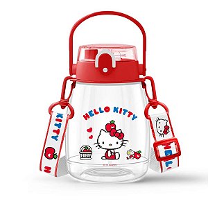 GARRAFA DE PLÁSTICO MODELO SANRIO HELLO KITTY MAÇÃ 1300ML.