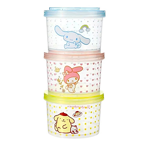 Kit 3 Potes Personagens Sanrio Super Fofinho Miniso Original