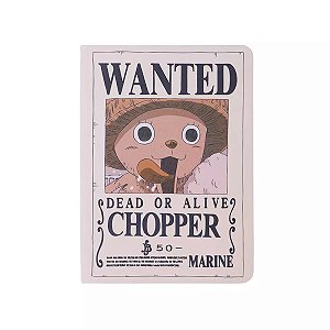 CADERNO DE ANOTAÇÕES CAPA DURA ONE PIECE CHOPPER 80 FOLHAS
