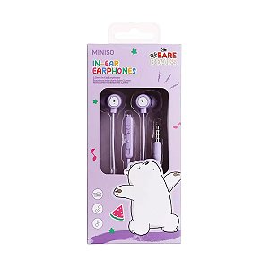 FONE DE OUVIDO P3 URSOS SEM CURSO POLAR MINISO