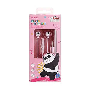 FONE DE OUVIDO P3 URSOS SEM CURSO PANDA MINISO