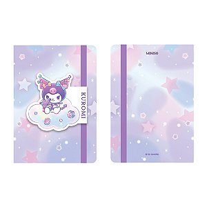 Caderno Kuromi Sanrio 80 Folhas Capa Dura Miniso Original