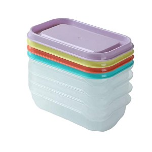 CONJUNTO DE POTES RETANGULAR 4 PEÇAS 180 ML.