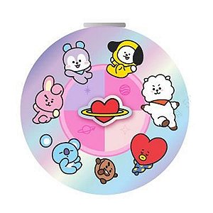 Espelho De Maquiagem BT21 Portátil Holográfico Miniso