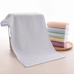 TOALHA DE ROSTO COR SÓLIDA BÁSICA EM ALGODÃO TAMANHO 70X33cm.