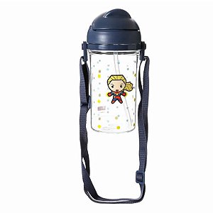 GARRAFA CAPITÃ MARVEL COM ALÇA 400ml MINISO