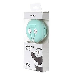FONE DE OUVIDO MODELO URSOS SEM CURSO PANDA COM CAIXINHA
