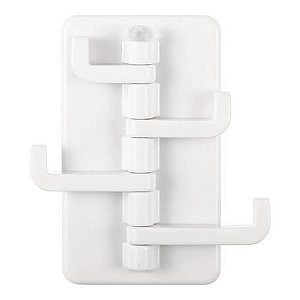 CONJUNTO DE GANCHOS ADESIVO DE PAREDE 2 UNIDADES COR BRANCO.