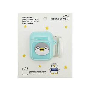 CAPINHA PROTETORA PARA FONE DE OUVIDO PINGUIM AZUL