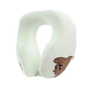 Travesseiro de Pescoço Urso Sem Curso Pardo Fofo Miniso