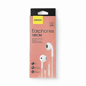 Fone De Ouvido Miniso P2 3.5mm Microfone Integrado