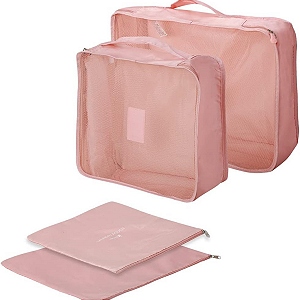 KIT DE VIAGEM ORGANIZADOR DE MALA TRAVEL COM 4 PEÇAS MINISO
