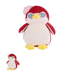 PINGUIM ROSA DE PELÚCIA ORGINAL MINISO