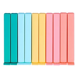 KIT COM 24 CLIPES DE VEDAÇÃO COLORIDOS
