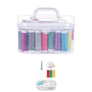 Maleta De Costura Miniso Kit Prático Compacto 18 Peças