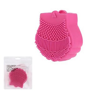 Tapete de limpeza para pincel de maquiagem - Concha Rosa