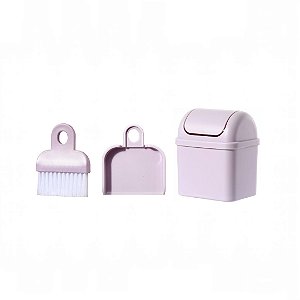 KIT LIMPEZA DE MESA ESCRITÓRIO PAPELARIA 3PÇS MINISO