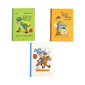 KIT COM 3 CADERNOS A5 DISNEY PIXAR TOY STORY FOFA MINISO