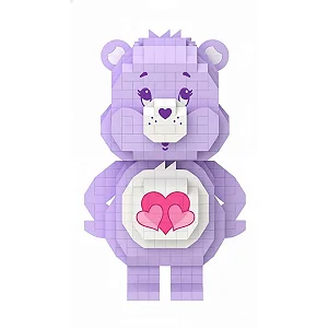 BLOCO MONTAR URSINHO CARINHOSO ROXO MINISO 450 PÇS