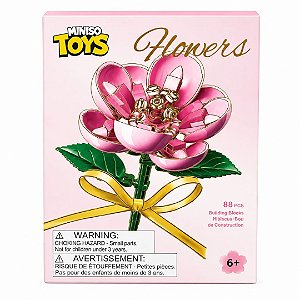 BLOCOS DE MONTAR FLORES HIBISCO 88PÇS DECORAÇÃO MINISO