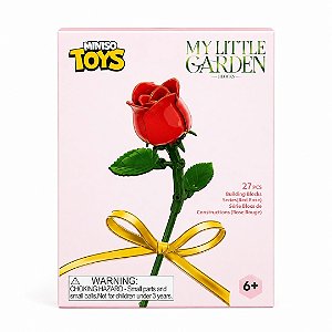 BLOCOS DE MONTAR ROSA VERMELHA 27 PÇS MINISO