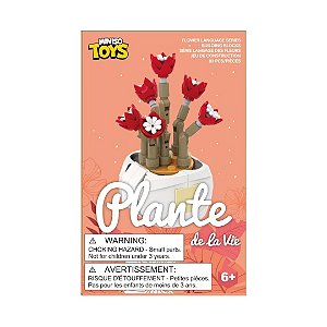 BLOCO DE MONTAR COLEÇÃO PLANTA SUCULENTA  83PÇS MINISO