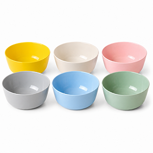 CONJUNTO DE TIGELA MULTICOR 6 UNIDADES MINISO